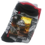 Wholesale - 4pk JURASSIC WARNING! CREW SOCKS SIZE 4-6 C/P 30, UPC: 193159118075